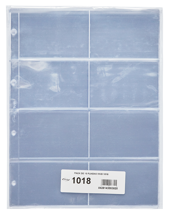 Funda protectora tamaño folio de 8 departamentos
